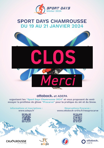 Les inscriptions aux Sport Days Winter 2024 sont terminées. Merci à tous !